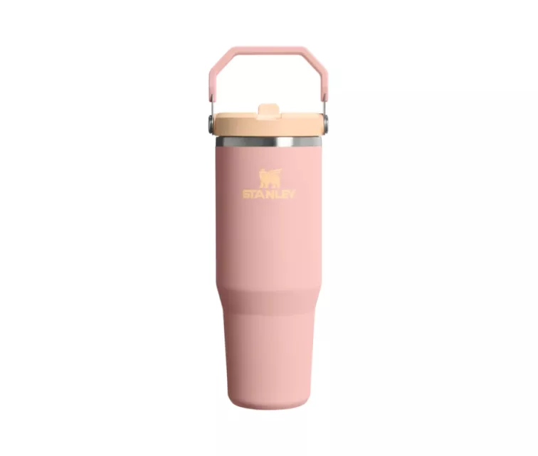 Thermo mug with straw The IceFlow Flip Straw 2.0 Tumbler 0.89L peach pink