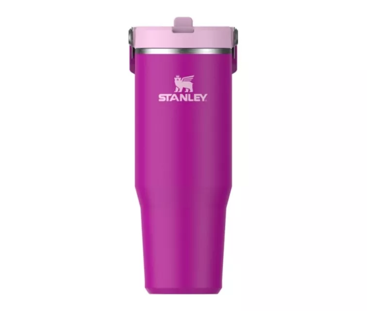 Termospuodelis su šiaudeliu „The IceFlow Flip Straw 2.0 Tumbler 0.89L“ violetinis