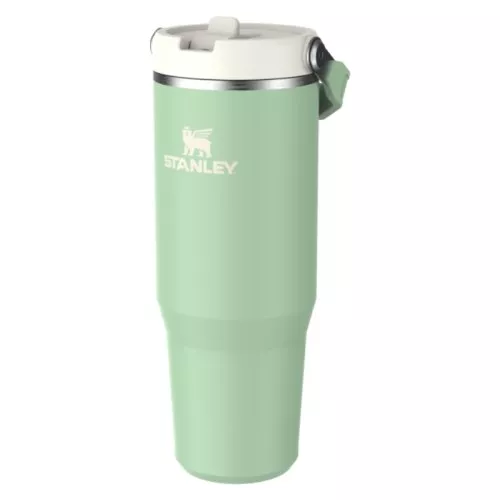 Termokrūze ar salmiņu The IceFlow Flip Straw 2.0 Tumbler 0,89L pistāciju krāsā 