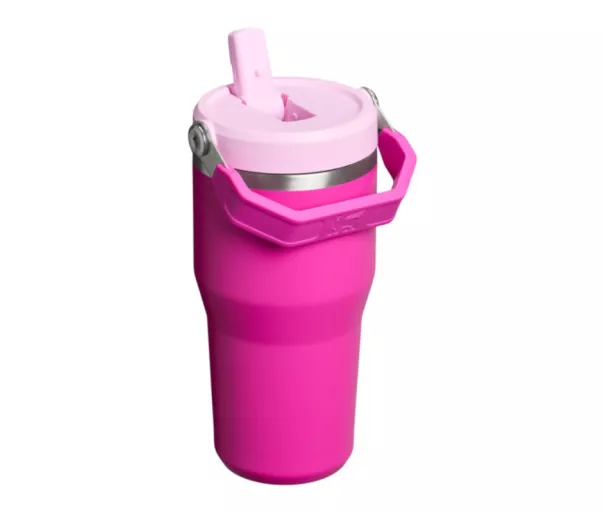 Термокружка с трубочкой IceFlow Flip Straw 2.0 Tumbler 0.59L фиолетового цвета