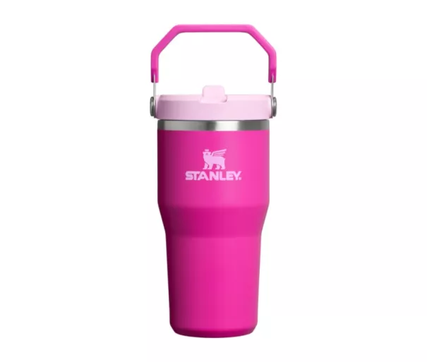 Термокружка с трубочкой IceFlow Flip Straw 2.0 Tumbler 0.59L фиолетового цвета