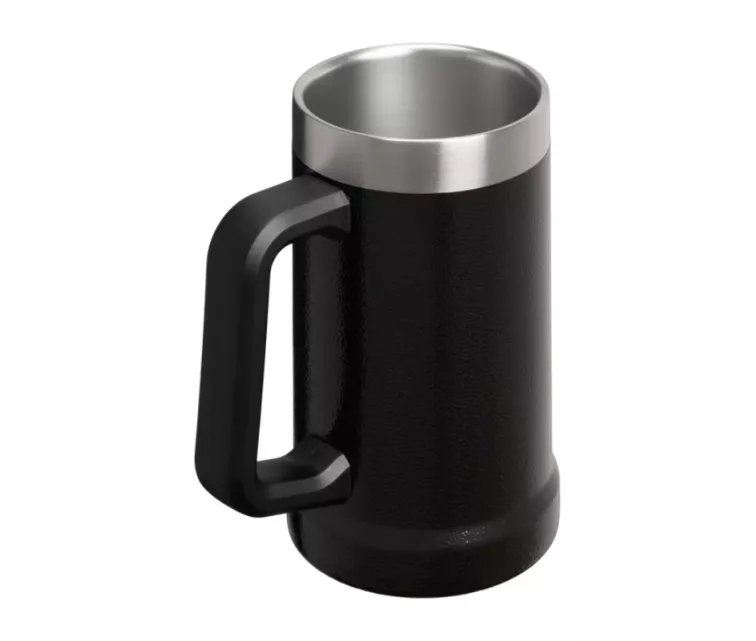 Alaus bokalas „The Big Grip Beer Stein“ 0,7 l, juodas