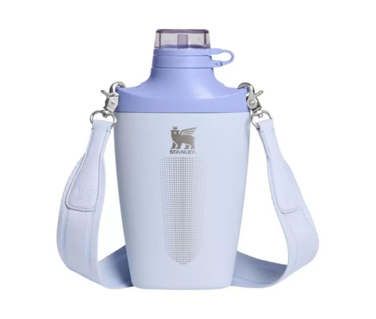 Thermos bottle with shoulder strap The Stanley Cross Bottle 0.68L light blue