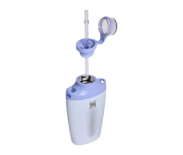 Thermos bottle with shoulder strap The Stanley Cross Bottle 0.68L light blue