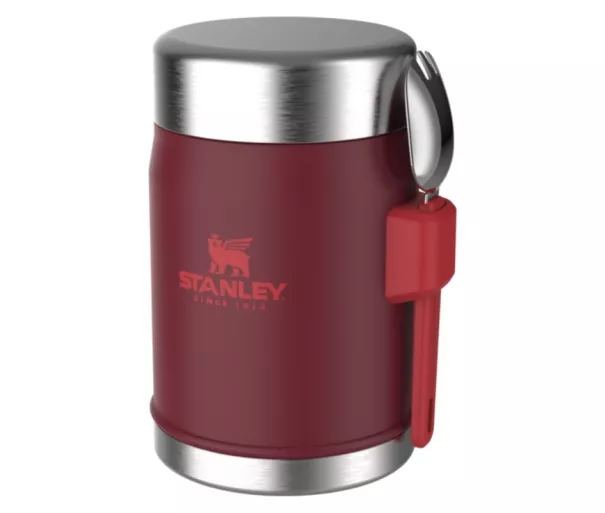 Thermos food The Legendary Food Jar + Spork 0.4L dark red