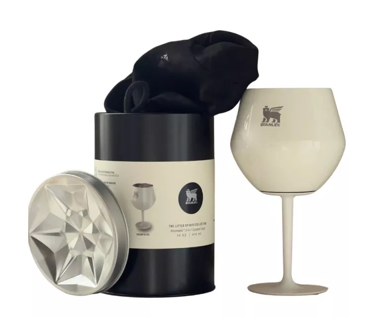 The Lifted Spirits 2-in-1 Cocktail Glass 0.42L in glossy cream color