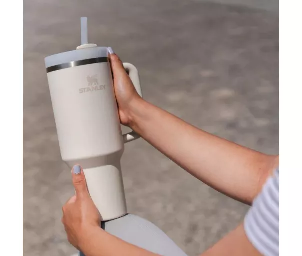 Termo puodelis su šiaudeliu The Quencher H2.O FlowState Tumbler 1,18 l šviesiai rožinės spalvos 2.0