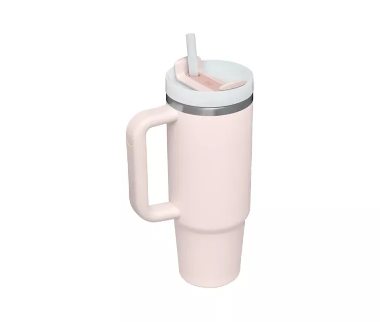 Thermos mug with straw The Quencher H2.O FlowState Tumbler 0.89L light pink 2.0