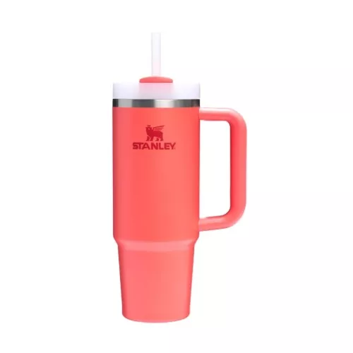 Thermo mug with straw The Quencher H2.O FlowState Tumbler 0.89L coral red-orange