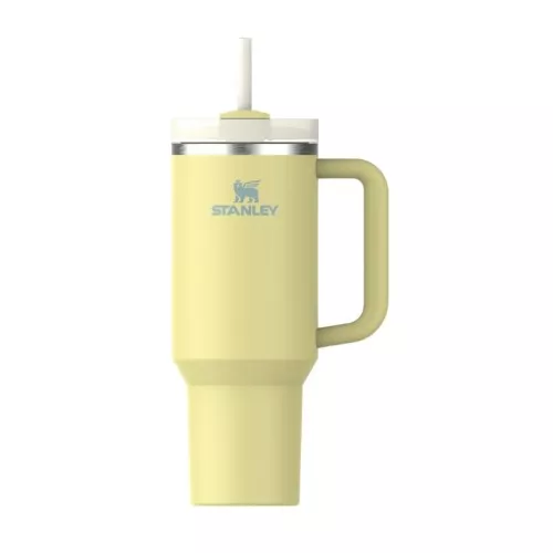 Thermos mug with straw The Quencher H2.O FlowState Tumbler 1.18L pomelo yellow-green