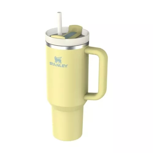 Thermos mug with straw The Quencher H2.O FlowState Tumbler 1.18L pomelo yellow-green