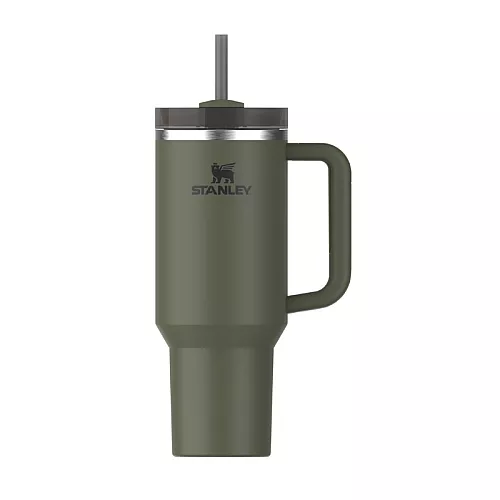 Thermo mug with straw The Quencher H2.O FlowState Tumbler 1.18L dark green