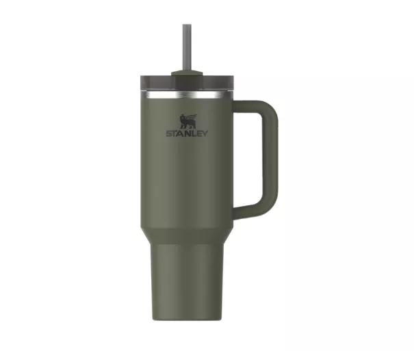 Термокружка с трубочкой The Quencher H2.O FlowState Tumbler 1.18л темно-зеленая