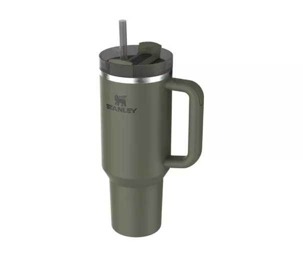 Термокружка с трубочкой The Quencher H2.O FlowState Tumbler 1.18л темно-зеленая