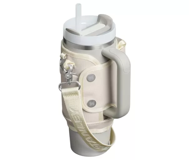 Чехол для термокружки The All-Day Quencher Carry-All 0,89 л с трубочкой кремового цвета