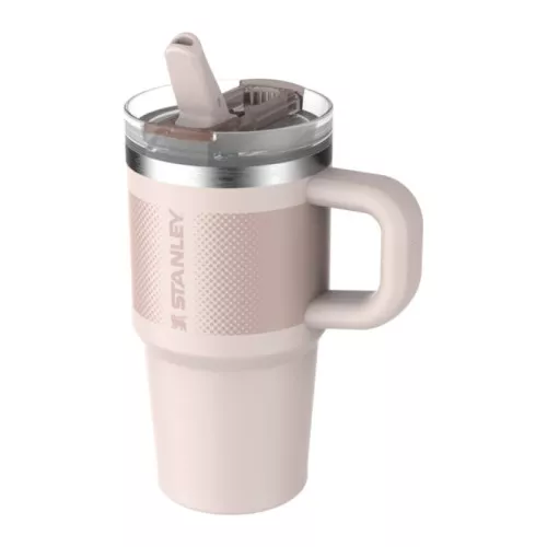 Termospuodelis su šiaudeliu The Quencher ProTour Flip Straw Tumbler 0.6L šviesiai rožinis