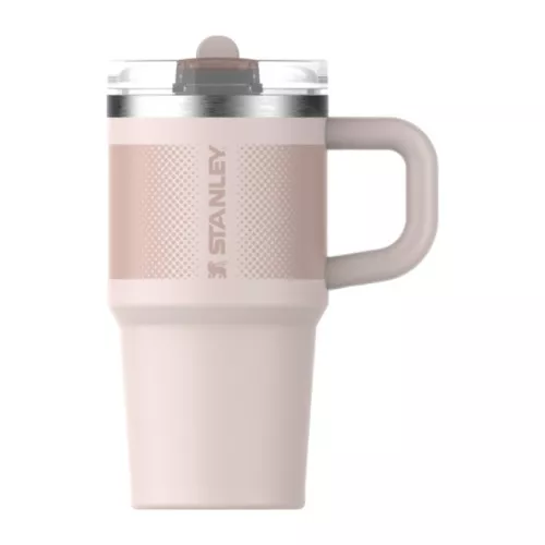 Termospuodelis su šiaudeliu The Quencher ProTour Flip Straw Tumbler 0.6L šviesiai rožinis