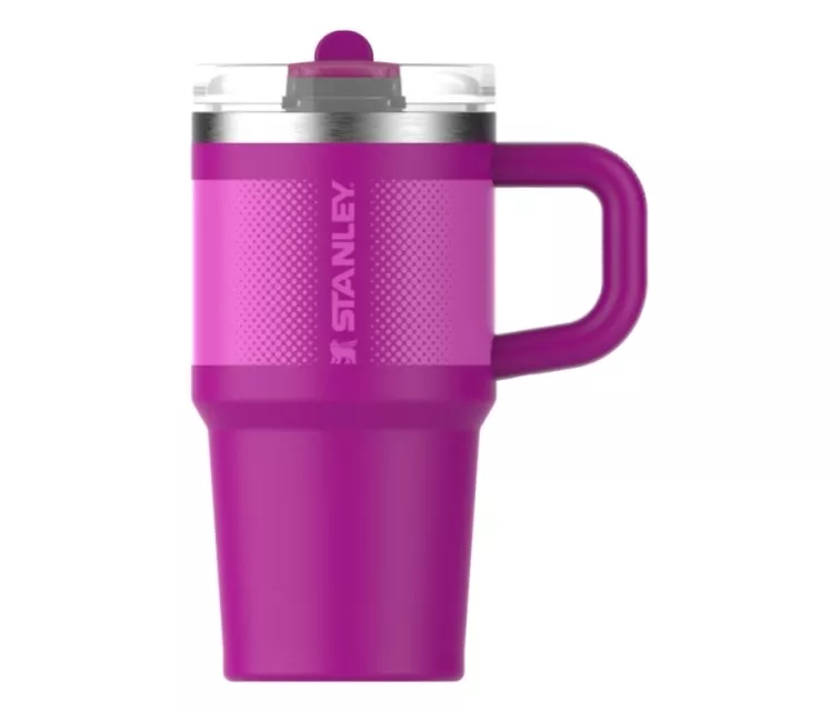 Thermo mug with straw The Quencher ProTour Flip Straw Tumbler 0.6L purple