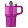 Thermo mug with straw The Quencher ProTour Flip Straw Tumbler 0.6L purple