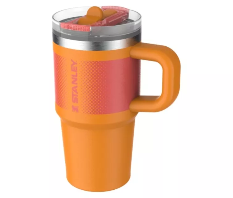 Термокружка с трубочкой The Quencher ProTour Flip Straw Tumbler 0.6 л, оранжевая