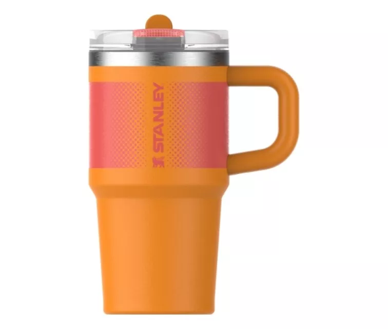 Термокружка с трубочкой The Quencher ProTour Flip Straw Tumbler 0.6 л, оранжевая