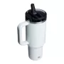 Thermal mug with a straw The Quencher ProTour Flip Straw Tumbler 1.18L  white