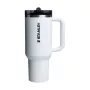 Thermal mug with a straw The Quencher ProTour Flip Straw Tumbler 1.18L  white