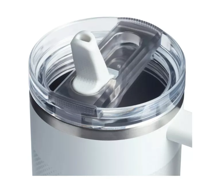 Termokrūze ar salmiņu The Quencher ProTour Flip Straw Tumbler 1.18L balta