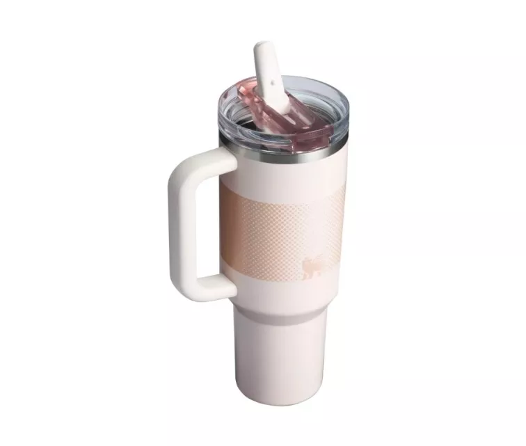 Termokrūze ar salmiņu The Quencher ProTour Flip Straw Tumbler 1.18L gaiši rozā