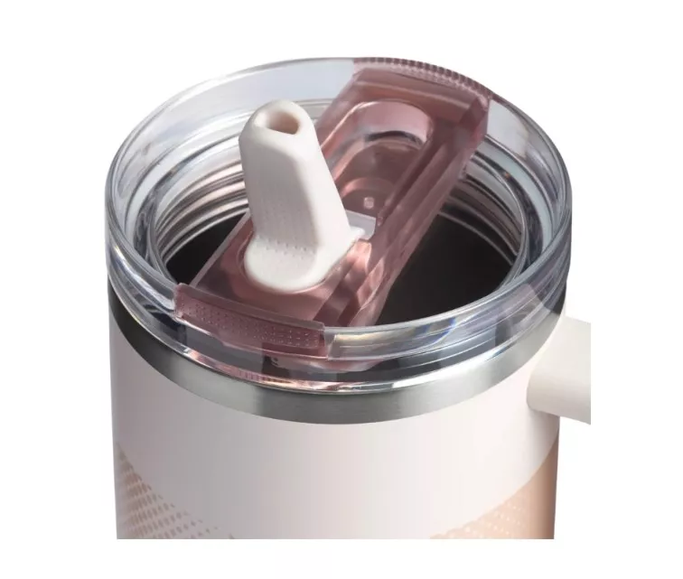 Termokrūze ar salmiņu The Quencher ProTour Flip Straw Tumbler 1.18L gaiši rozā