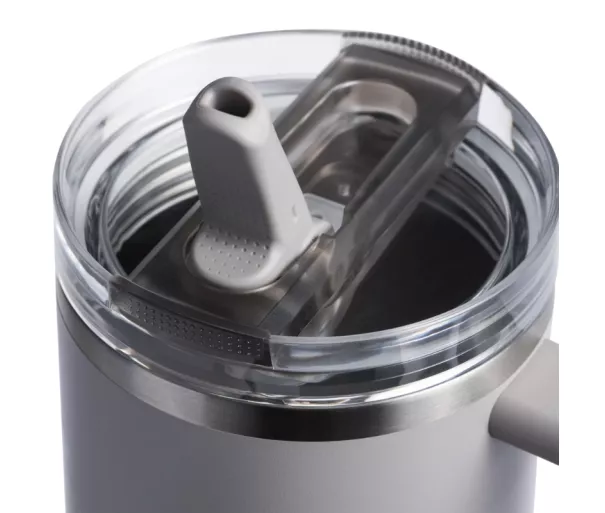 Термокружка с трубочкой The Quencher ProTour Flip Straw Tumbler 1.18 л светло-серая