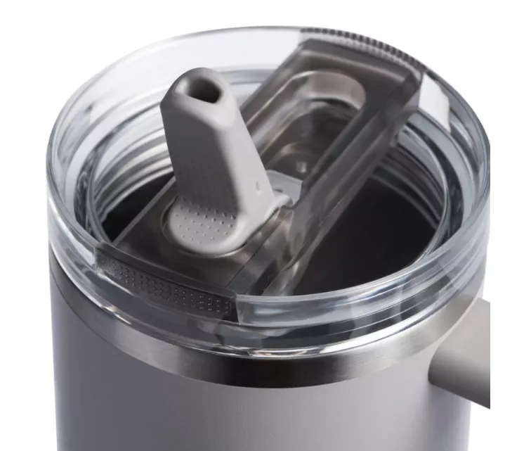 Termokrūze ar salmiņu The Quencher ProTour Flip Straw Tumbler 1.18L gaiši pelēka