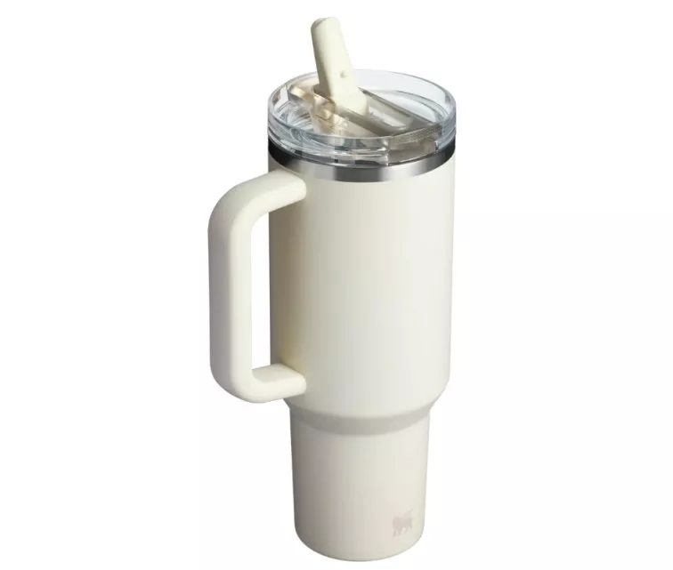 Termokrūze ar salmiņu The Quencher ProTour Flip Straw Tumbler 1.18L krēmkrāsā