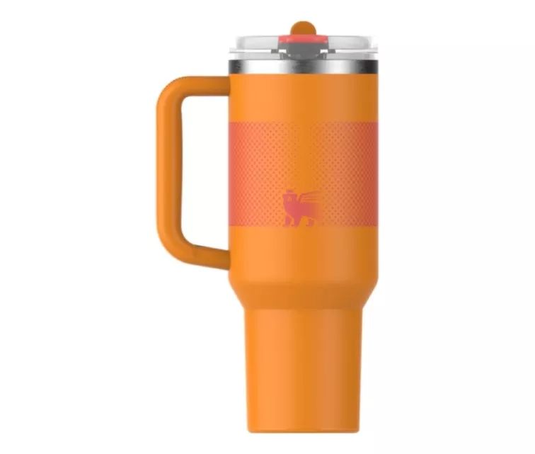 Termokrūze ar salmiņu The Quencher ProTour Flip Straw Tumbler 1.18L oranža