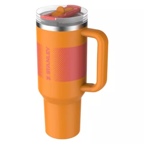 Thermo mug with straw The Quencher ProTour Flip Straw Tumbler 1.18L orange