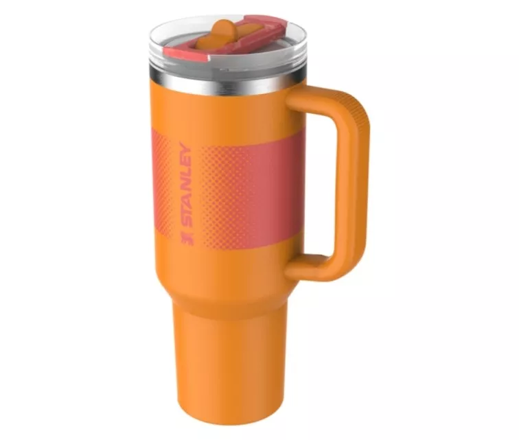 Termokrūze ar salmiņu The Quencher ProTour Flip Straw Tumbler 1.18L oranža