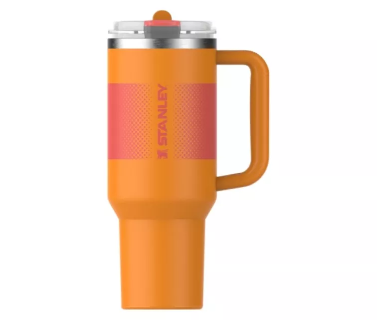 Termokrūze ar salmiņu The Quencher ProTour Flip Straw Tumbler 1.18L oranža