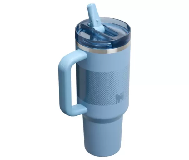 Термокружка с трубочкой The Quencher ProTour Flip Straw Tumbler 1,18 л, сине-фиолетовая
