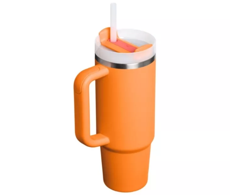 Termospuodelis su šiaudeliu The Quencher H2.O FlowState Tumbler 0.89L oranžinis