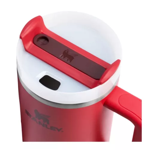 Thermos mug with straw The Quencher H2.O FlowState Tumbler 1.18L red