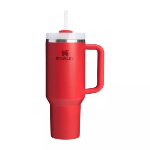 Thermos mug with straw The Quencher H2.O FlowState Tumbler 1.18L red