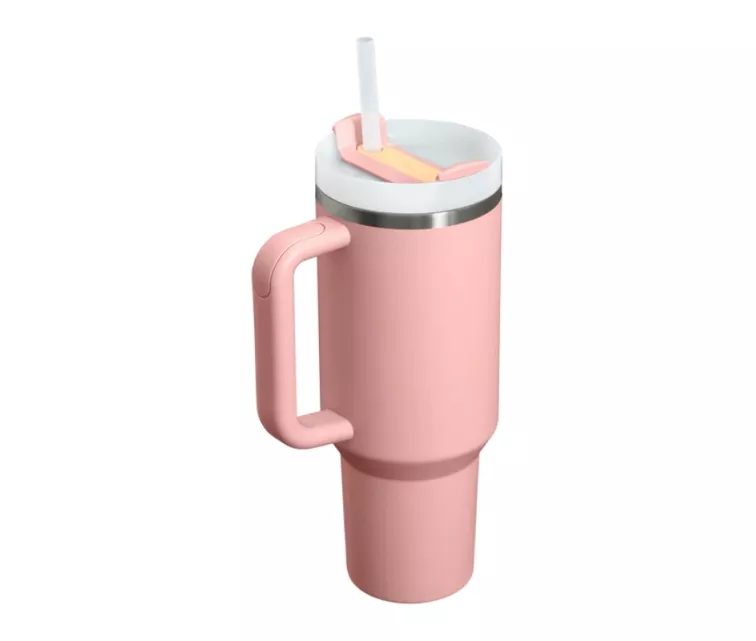 Thermo mug with straw The Quencher H2.O FlowState Tumbler 1.18L peach pink