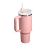 Thermo mug with straw The Quencher H2.O FlowState Tumbler 1.18L peach pink