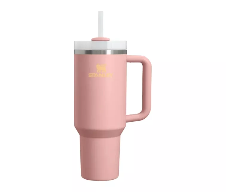 Thermo mug with straw The Quencher H2.O FlowState Tumbler 1.18L peach pink