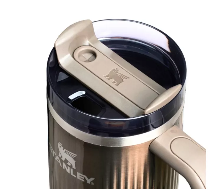 Termosinis puodelis su šiaudeliu The Quencher H2.0 Fluted Tumbler 0.89L metalo ruda