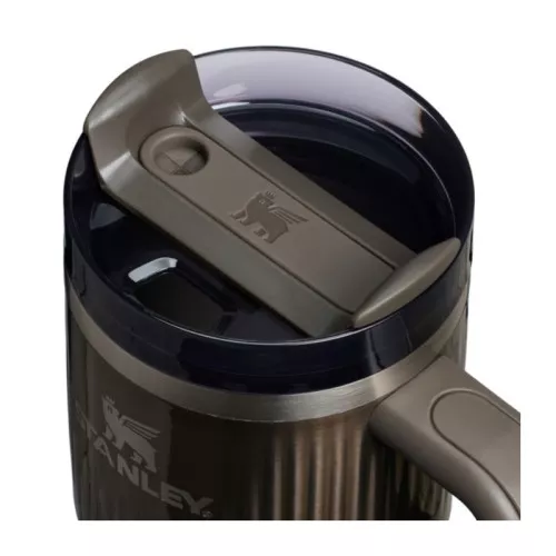 Thermos mug with straw The Quencher H2.0 Fluted Tumbler 0.6 shiny metallic brown