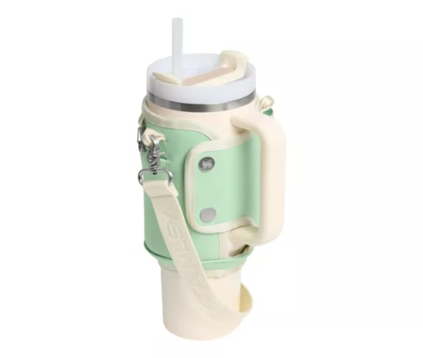 Carrying case for The All-Day Quencher Carry-All 1.18L thermos mug with straw in pistachio color
