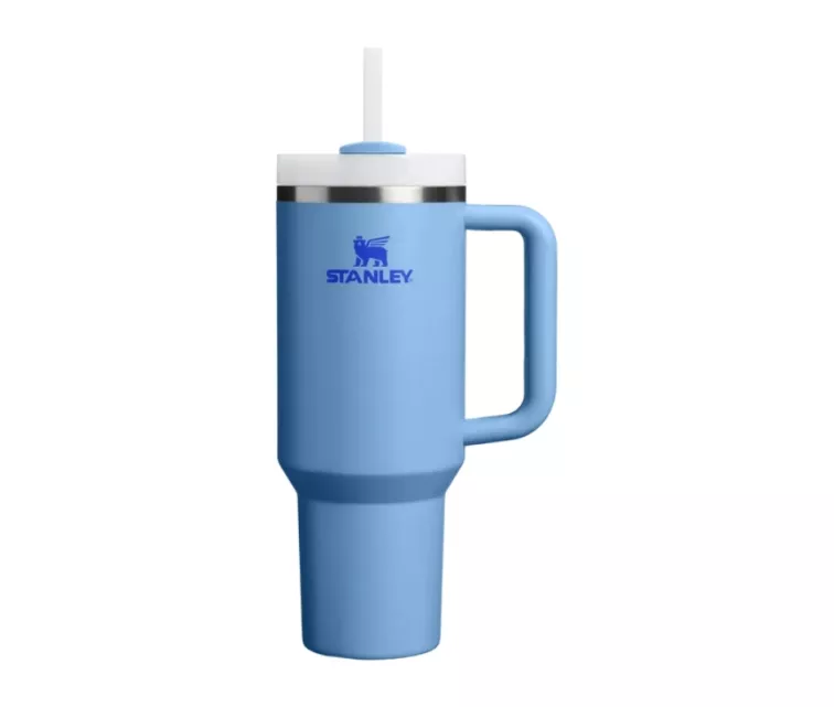Thermo mug with straw The Quencher H2.O FlowState Tumbler 1.18L light blue