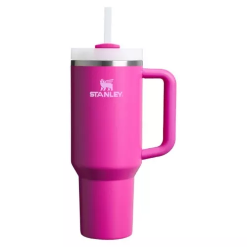 Thermos mug with straw The Quencher H2.O FlowState Tumbler 1.18L fuchsia