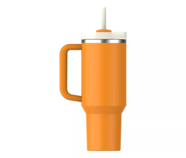 Термокружка с трубочкой The Quencher H2.O FlowState Tumbler 1,18 л, оранжевая
